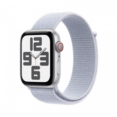 Watch SE GPS + Cellular, koperta 40 mm z aluminium w kolorze srebrnym z opaską sportową w kolorze błękitnego obłoku Watch SE GPS + Cellular, koperta 40 mm z aluminium w kolorze srebrnym z opaską sportową w kolorze błękitnego obłoku
