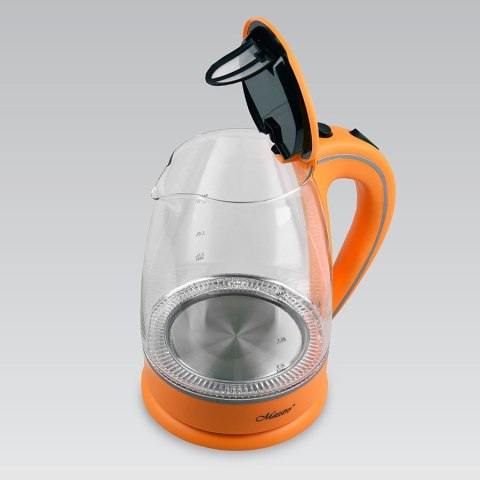 Czajnik elektryczny szklany 1,7l 2000W MR-064-ORANGE Czajnik elektryczny szklany 1,7l 2000W MR-064-ORANGE
