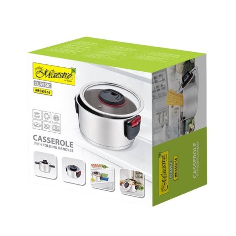 Garnek ze składanymi uchwytami 16cm, 1,6l MR-3530-16 Garnek ze składanymi uchwytami 16cm, 1,6l MR-3530-16