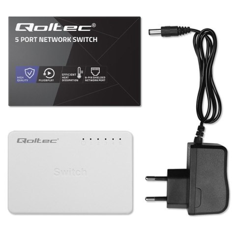 SWITCH przełącznik sieciowy 5 x port RJ45 | 1000Mbps | Fast Ethernet | LAN SWITCH przełącznik sieciowy 5 x port RJ45 | 1000Mbps | Fast Ethernet | LAN