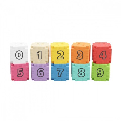 Klocki Mini Waffle Edu - Kostki matematyczne 60 elementów Klocki Mini Waffle Edu - Kostki matematyczne 60 elementów