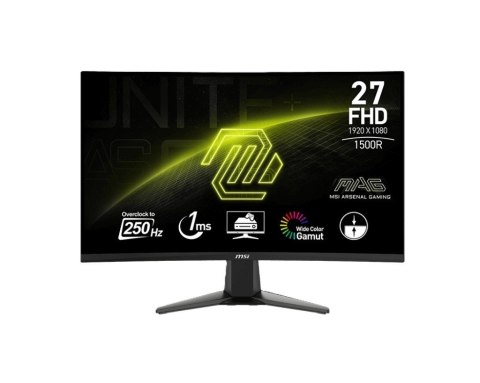 Monitor 27 cali MAG 27C6X LED/FHD/Curved/250Hz/czarny