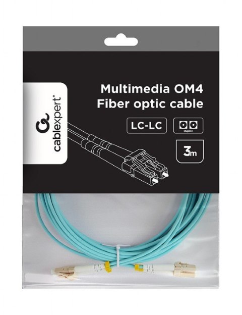 Kabel światłowodowy wielomodowy duplex OM4 50/125, LC/LC, 3m Kabel światłowodowy wielomodowy duplex OM4 50/125, LC/LC, 3m