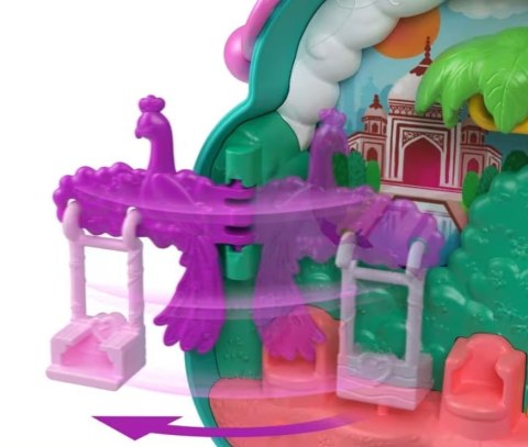 Zestaw figurek Polly Pocket Ogród pawia zestaw kompaktowy Zestaw figurek Polly Pocket Ogród pawia zestaw kompaktowy