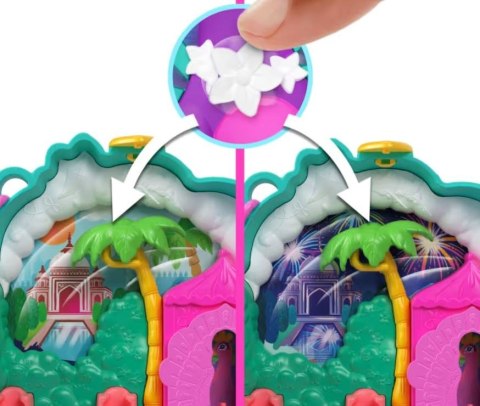 Zestaw figurek Polly Pocket Ogród pawia zestaw kompaktowy Zestaw figurek Polly Pocket Ogród pawia zestaw kompaktowy