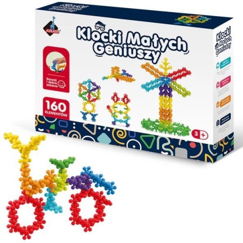 Klocki Małych Geniuszy - Kwiatki kulki 160 elementów Klocki Małych Geniuszy - Kwiatki kulki 160 elementów
