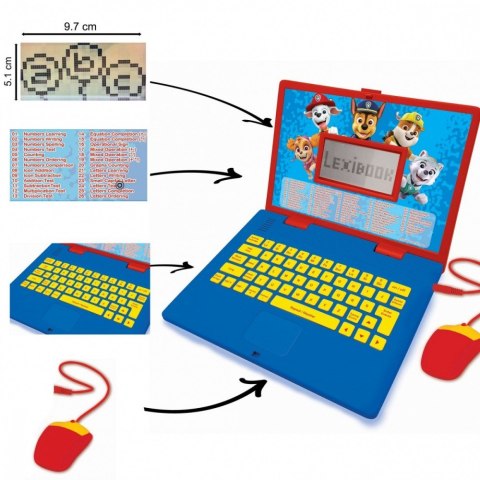 Laptop edukacyjny Psi Patrol dwujęzyczny PL/ ENG 124 aktywności Laptop edukacyjny Psi Patrol dwujęzyczny PL/ ENG 124 aktywności
