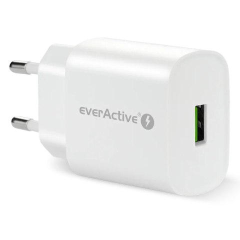 Ładowarka sieciowa 1X USB 18W QC3.0 Biała Ładowarka sieciowa 1X USB 18W QC3.0 Biała