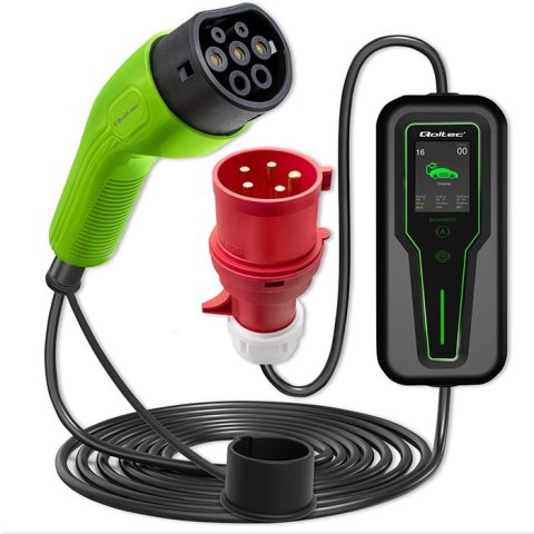 Mobilna ładowarka do samochodu elektrycznego EV z regulacją 2w1 Typ2 | 7kW | CEE 3 PIN | 230V | LCD | Przenośna | Wallbox | 5m Mobilna ładowarka do samochodu elektrycznego EV z regulacją 2w1 Typ2 | 7kW | CEE 3 PIN | 230V | LCD | Przenośna | Wallbox | 5m