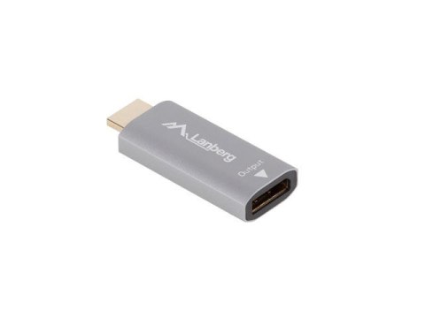 Adapter HDMI(M)-Displayport(F)4K srebrny Adapter HDMI(M)-Displayport(F)4K srebrny