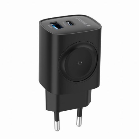 Ładowarka USB-A USB-C 20W PowerDelivery Quick Charge 3.0, czarna Ładowarka USB-A USB-C 20W PowerDelivery Quick Charge 3.0, czarna