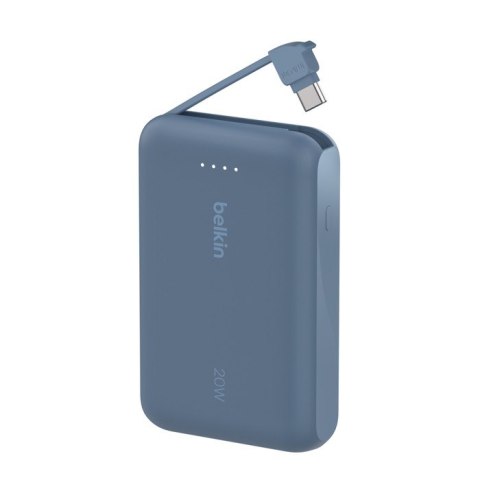 PowerBank BoostCharge 10k mAh 20w wbudowany kabel-C, port-C, niebieski PowerBank BoostCharge 10k mAh 20w wbudowany kabel-C, port-C, niebieski