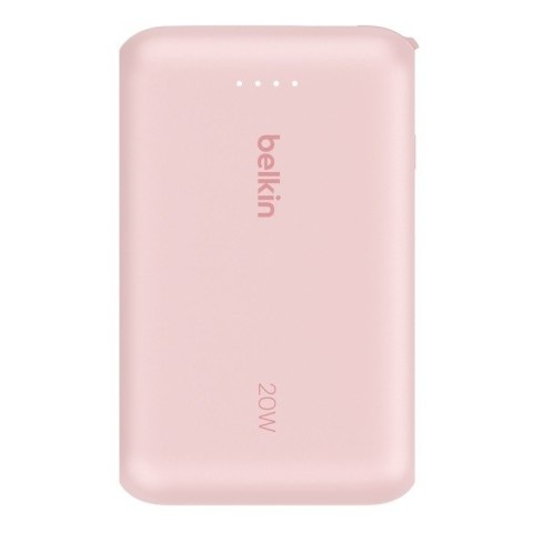 PowerBank BoostCharge 10k mAh 20w wbudowany kabel-C, port-C, różowy PowerBank BoostCharge 10k mAh 20w wbudowany kabel-C, port-C, różowy