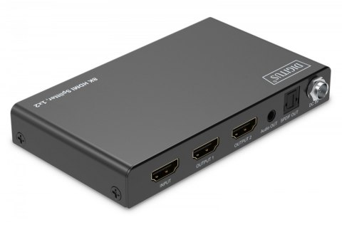 Rozdzielacz/Splitter HDMI 1x2, 8K/60Hz (4:4:4) z HDR, 48 Gbps, HDCP 2.3. Toslink / Stereo , EDID Rozdzielacz/Splitter HDMI 1x2, 8K/60Hz (4:4:4) z HDR, 48 Gbps, HDCP 2.3. Toslink / Stereo , EDID