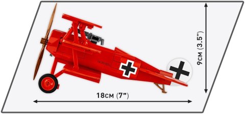 Klocki Fokker DR.1 Czerwony Baron 221 klocków Klocki Fokker DR.1 Czerwony Baron 221 klocków