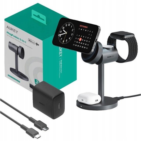 LC-MC311 3w1 ładowarka bezprzewodowa MagSafe Qi2 15W + ładowarka PD 30W