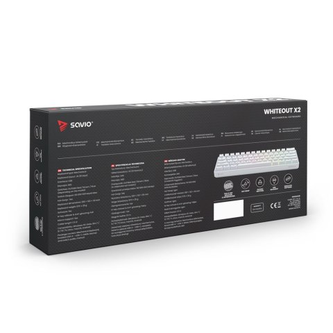 Klawiatura mechaniczna WHITEOUT X2 OUTEMU Peach Silent, Hot Swap