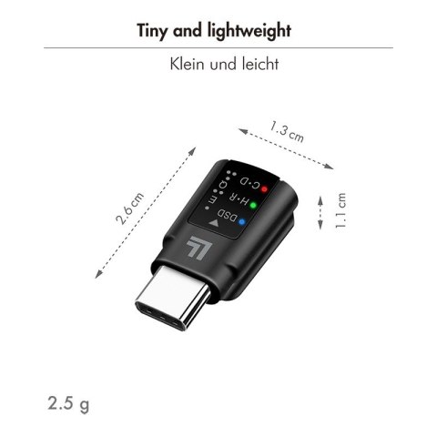 Adapter audio USB-C/M na 3.5mm/F, DAC, EQ