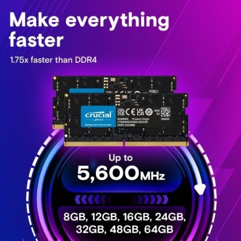 Pamięć DDR5 SODIMM 16GB/5600 (2*8GB) CL46 (16Gbit) Pamięć DDR5 SODIMM 16GB/5600 (2*8GB) CL46 (16Gbit)
