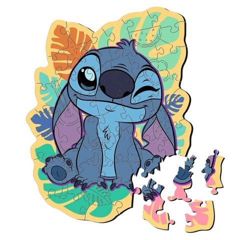 Puzzle drewniane Wesoły Stitch