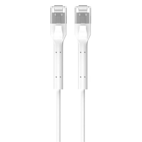Patchcord kat.6a U/FTP 1Gbps miedź kabel sieciowy skrętka, łamana końcówka 10m biały Patchcord kat.6a U/FTP 1Gbps miedź kabel sieciowy skrętka, łamana końcówka 10m biały