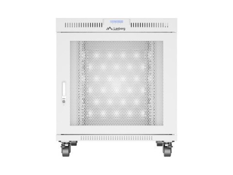 Szafa instalacyjna rack stojąca 19 cali 15U 800x1000 drzwi perforowane LCD szara (Flat pack)