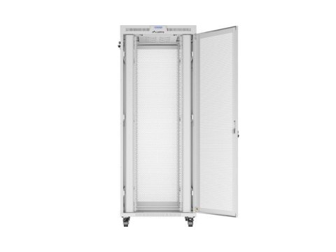 Szafa instalacyjna rack stojąca 19 cali 42U 800x1000 drzwi perforowane LCD szara (Flat pack)