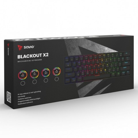 Klawiatura mechaniczna BLACKOUT X2 OUTEMU Blue, Hot Swap