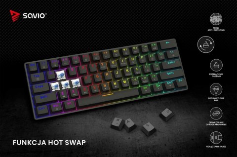 Klawiatura mechaniczna BLACKOUT X2 OUTEMU Blue, Hot Swap