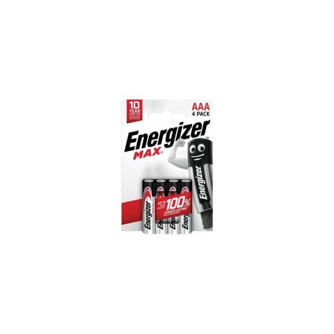 Baterie alkaliczne LR03/AAA blister 4szt. ENERGIZER MAX Baterie alkaliczne LR03/AAA blister 4szt. ENERGIZER MAX