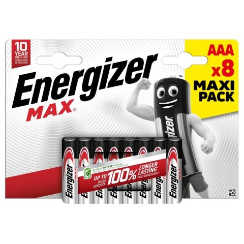 Baterie alkaliczne LR03/AAA blister 8szt. ENERGIZER MAX Baterie alkaliczne LR03/AAA blister 8szt. ENERGIZER MAX