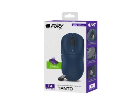 Mysz Fury TANTO T4 RGB 12000DPI bezprzewodowa niebieska