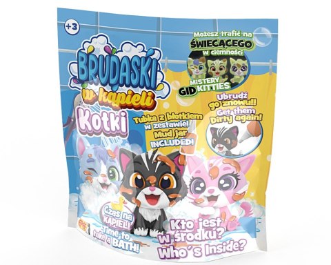 Figurki Brudaski w kąpieli Kotki saszetka 12 sztuk DISPLAY Figurki Brudaski w kąpieli Kotki saszetka 12 sztuk DISPLAY