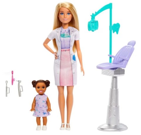 Lalka Barbie Lekarz Dentystka z pacjentem Lalka Barbie Lekarz Dentystka z pacjentem