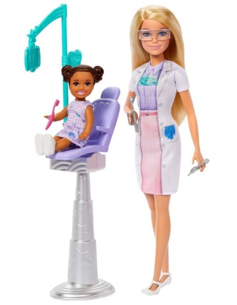 Lalka Barbie Lekarz Dentystka z pacjentem Lalka Barbie Lekarz Dentystka z pacjentem