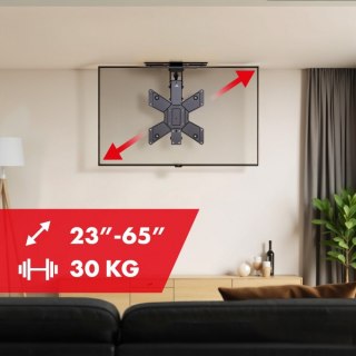 Uchwyt sufitowy elektryczny do TV, MC-491 23-65', max 30kg, VESA 600x400, obrót 90st, pilot