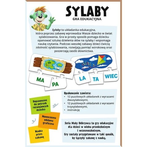Gra Sylaby Mały Odkrywca edykacyjna Gra Sylaby Mały Odkrywca edykacyjna