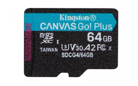 Karta microSD 64GB CanvasGo! Plus 200MB/s A2 U3 V30 + adapter Karta microSD 64GB CanvasGo! Plus 200MB/s A2 U3 V30 + adapter