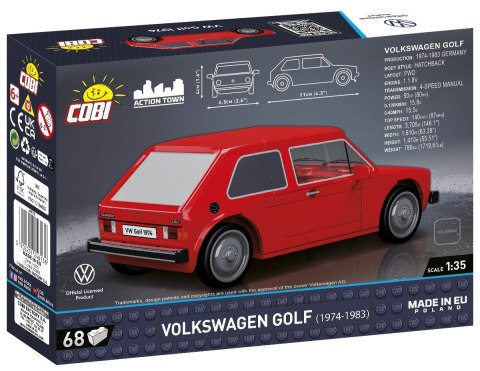 Klocki Volkswagen Golf 1974-1983 68 klocków Klocki Volkswagen Golf 1974-1983 68 klocków