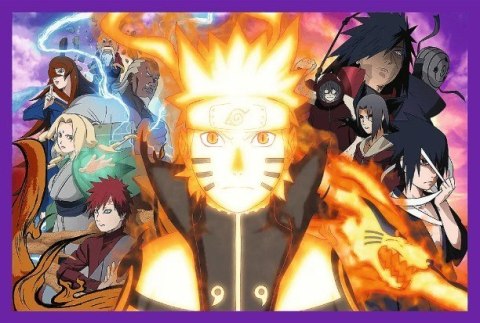 Puzzle 2x200 elementów Naruto Ninja z Wioski Ukrytego Liścia