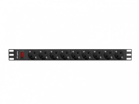 Listwa zasilająca Rack PDU 19 cali 1U 16A 9xSchuko 3m Czarna Listwa zasilająca Rack PDU 19 cali 1U 16A 9xSchuko 3m Czarna