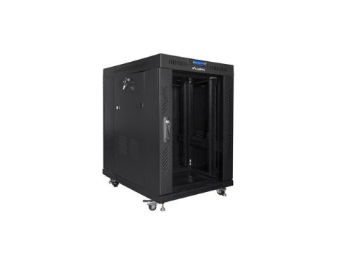 Szafa instalacyjna RACK stojąca 19 15U 800X1000 czarna drzwi szklane LCD (FLAT PACK) Szafa instalacyjna RACK stojąca 19 15U 800X1000 czarna drzwi szklane LCD (FLAT PACK)
