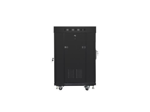 Szafa instalacyjna Rack stojąca 19 15U 600X600 czarna, drzwi sklane (flat pack) Szafa instalacyjna Rack stojąca 19 15U 600X600 czarna, drzwi sklane (flat pack)
