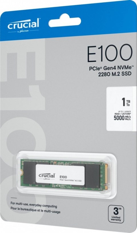 Dysk SSD E100 1TB M.2 NVMe 2280 PCIe 4.0 5000/4500 MB/s Dysk SSD E100 1TB M.2 NVMe 2280 PCIe 4.0 5000/4500 MB/s