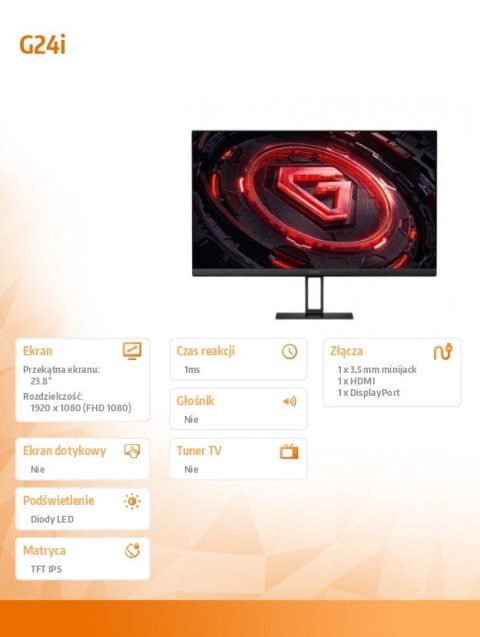 Monitor gamingowy G24i Monitor gamingowy G24i