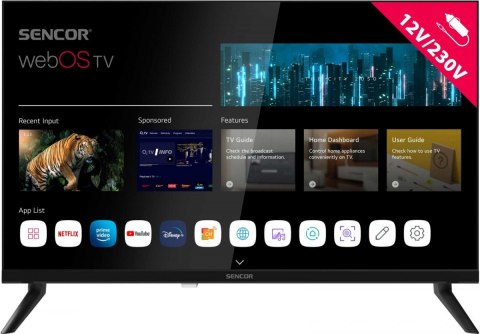 Telewizor 24 cale Smart webOS LG 12/240V SLE 24S830WB Wi-Fi BT