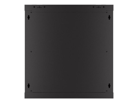 Szafa wisząca 19 cali 12U 600x450 drzwi perforowane (flat pack) czarna
