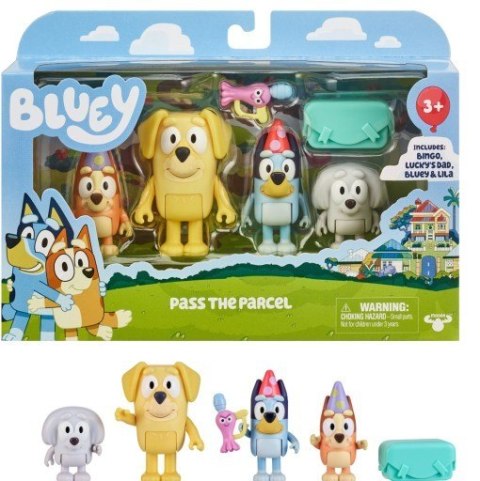 Zestaw figurek Bluey Przesyłka 4-pak Zestaw figurek Bluey Przesyłka 4-pak