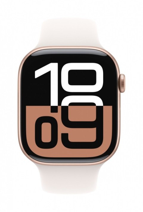 Watch Series 10 GPS + Cellular, koperta 42 mm z aluminium w kolorze różowego złota z paskiem sportowym w kolorze łagodnego różu Watch Series 10 GPS + Cellular, koperta 42 mm z aluminium w kolorze różowego złota z paskiem sportowym w kolorze łagodnego różu