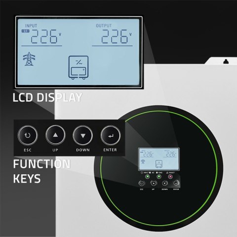 Hybrydowy Inwerter solarny Off-Grid 11000W | 160A | 48V | MPPT | BMS | Sinus | opcja Wi-Fi | Power Factor 1.0
